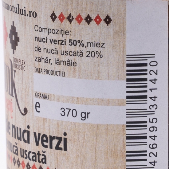 Dulceață de nuci verzi cu miez de nucă uscată 370g
