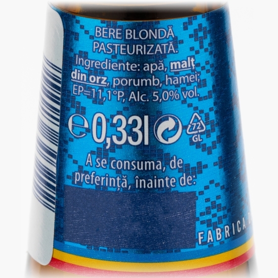 Bere blondă sticlă 0.33l