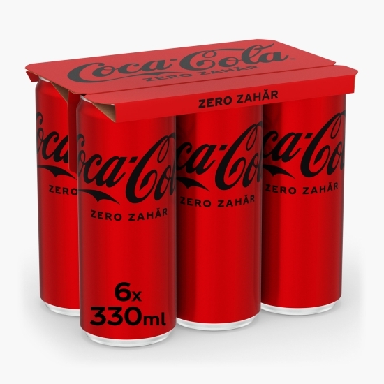 Băutură carbogazoasă cola zero zahăr doză 6x0.33l