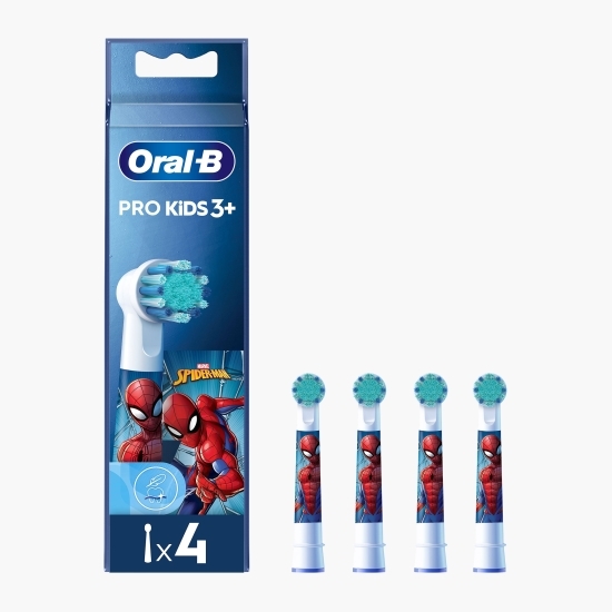 Rezerve periuță de dinți electrică pentru copii Pro Kids Spiderman +3 ani 4 buc