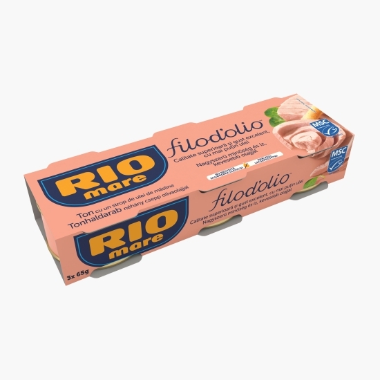Ton în ulei de măsline, Filod'olio 3x65g