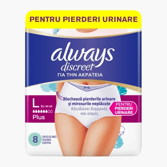 Chiloți pentru incontinență urinară mărimea L 8 buc