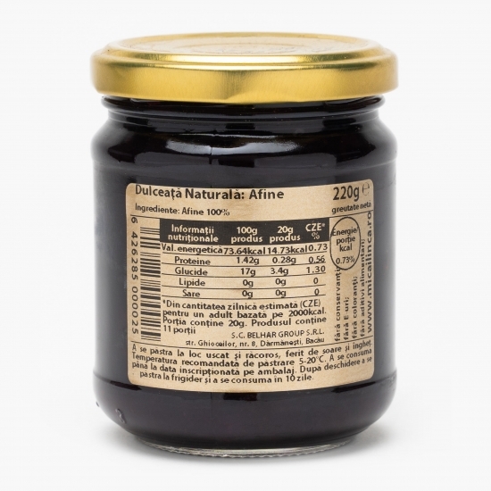 Dulceață naturală de afine 220g
