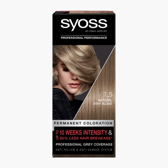 Vopsea de păr permanentă Professional Performance, 7-5 blond natural cenușiu, 115ml