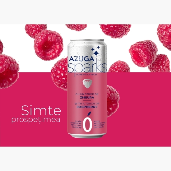 Apă carbogazoasă Sparks, cu extract natural de zmeură 0.33l