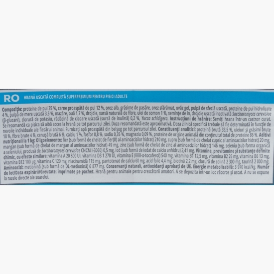 Hrană uscată completă pentru pisici adulte, cu pui, 1.5kg