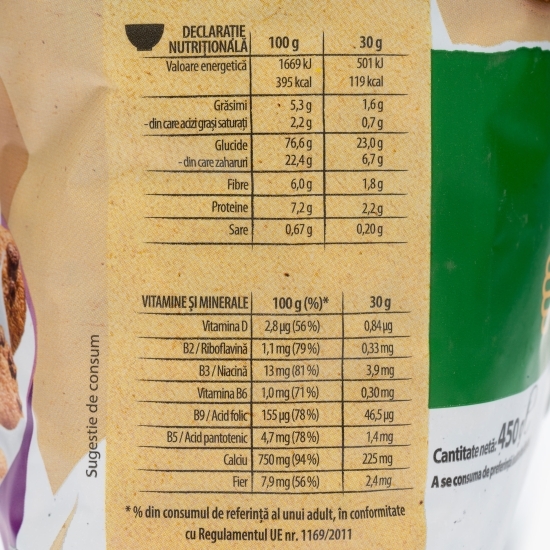 Cereale Cookie Crisp pentru mic dejun 450g