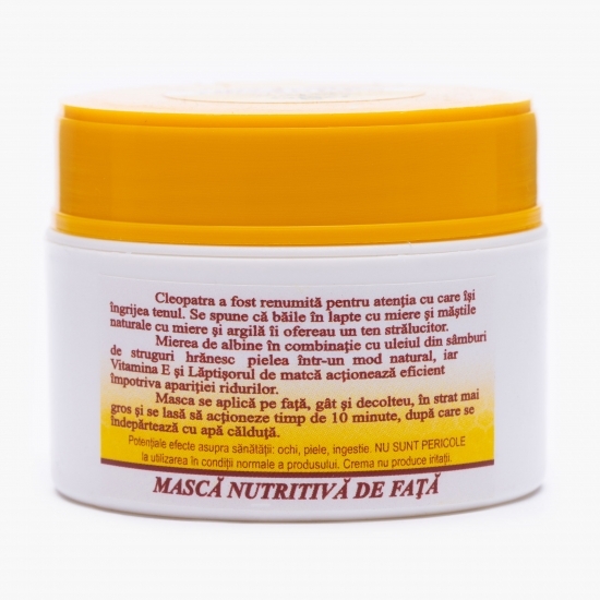 Mască nutritivă de față Cleopatra cu miere, argilă și lăptișor de matcă 50ml