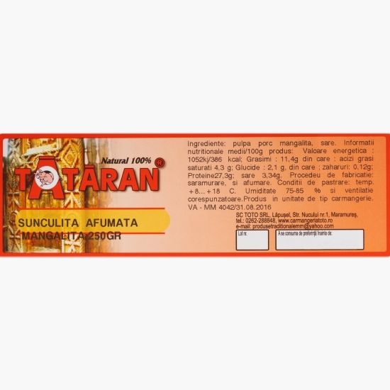 Șunculiță afumată Mangaliță 250g