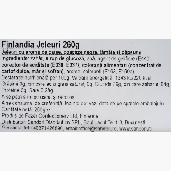Mix de jeleuri vegane cu aromă de fructe Finlandia 260g