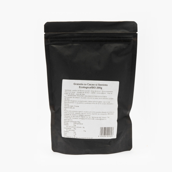 Granola cu cacao și semințe ecologică 200g