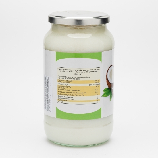Ulei de cocos virgin eco dezodorizat (gust neutru) pentru gătit 1000ml