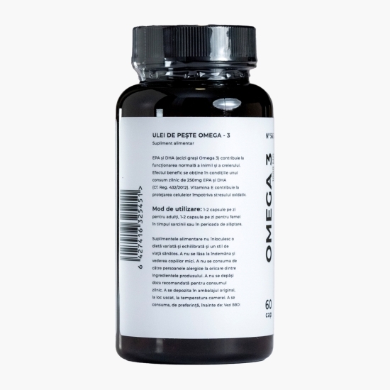 Omega 3 1000mg și Vitamina E 5mg, 60 capsule