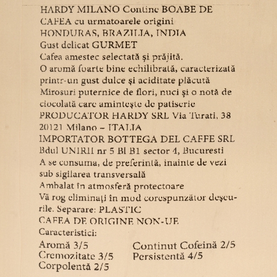 Milano 1kg, cafea boabe
