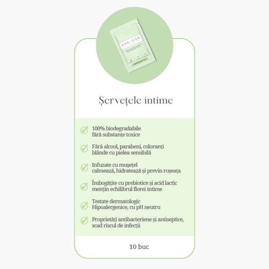 Șervețele intime biodegradabile 10 buc