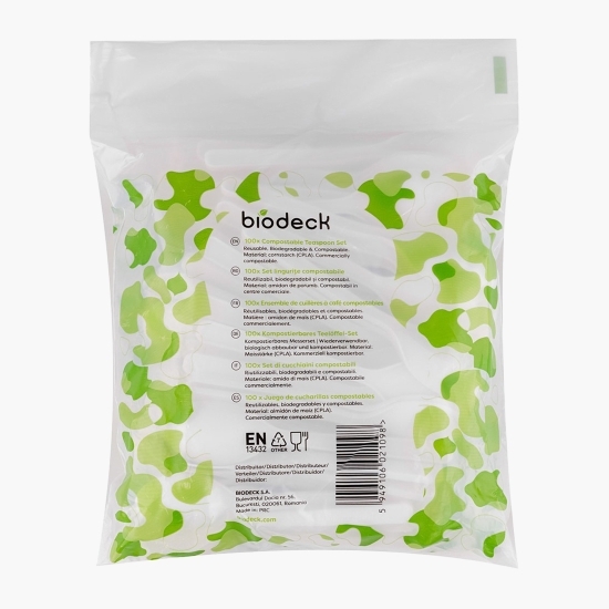 Lingurițe cu ambalaj bio 10cm 100 buc