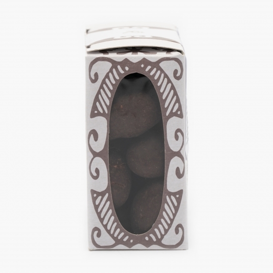 Boabe de cacao învelite în ciocolată crudă eco, fără zahăr 80g