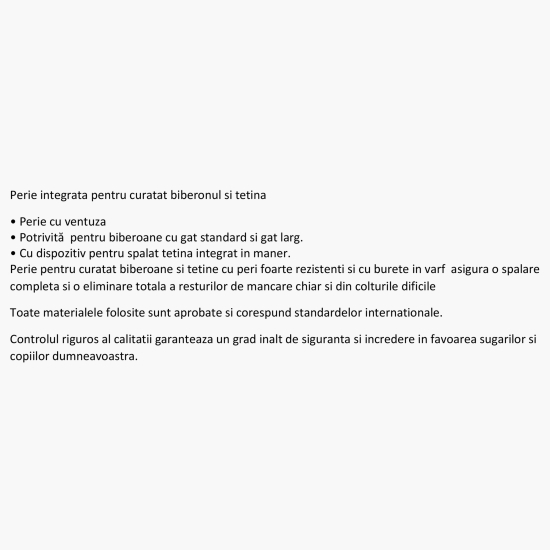 Perie integrată pentru biberon și tetină