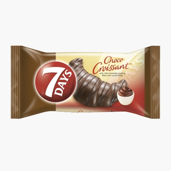Croissant cu umplutură de cacao, învelit în ciocolată cu lapte 60g