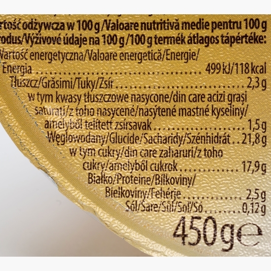 Budincă de griș și sos de cireșe 450g