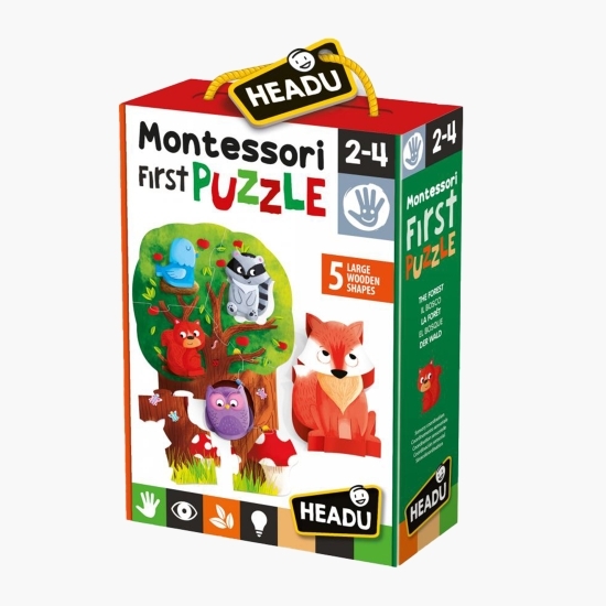 Joc Montessori - Primul meu puzzle: Pădurea, 2-4 ani