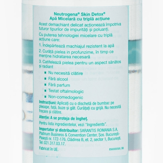 Apă micelară Skin Detox cu triplă acțiune 400ml