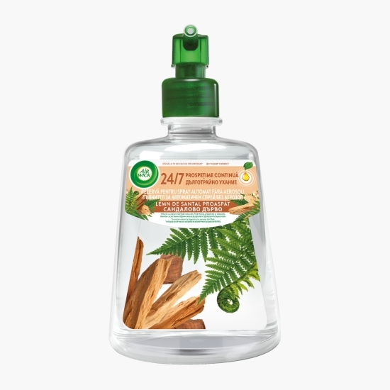 Rezervă odorizant de cameră spray automat fără aerosoli Lemn de Santal Proaspăt 228ml