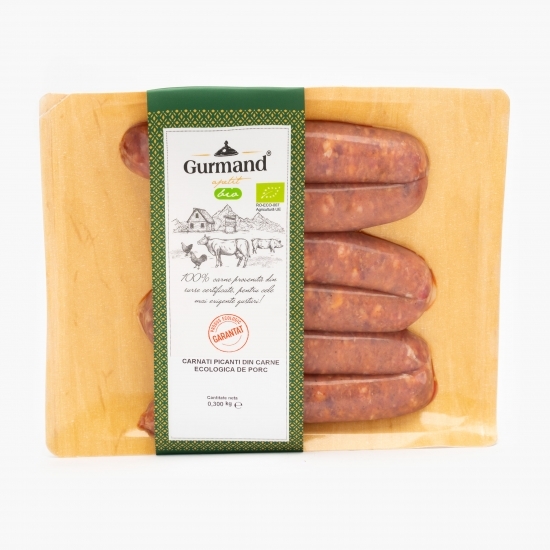 Cârnați picanți de porc eco 300g