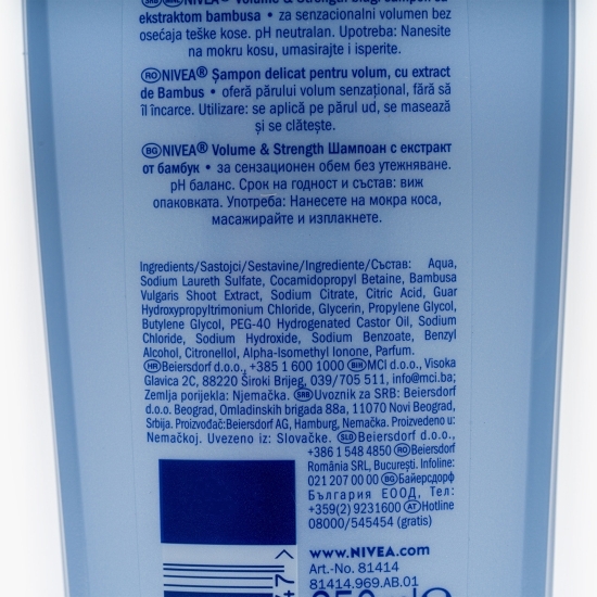 Şampon delicat pentru volum Volume&Strength 0.25l