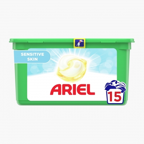 Detergent de rufe capsule All in One Pods Sensitive, 15 spălări