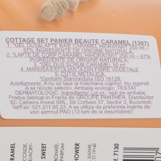 Set cadou femei baie Sweet Caramel Beauty & Nature Gift Box
