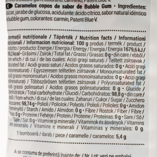 Bomboane fulgi cu aromă de bubble gum 250g
