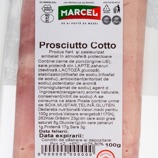Prosciutto Cotto 100g Prospețime și varietate Freshful.ro