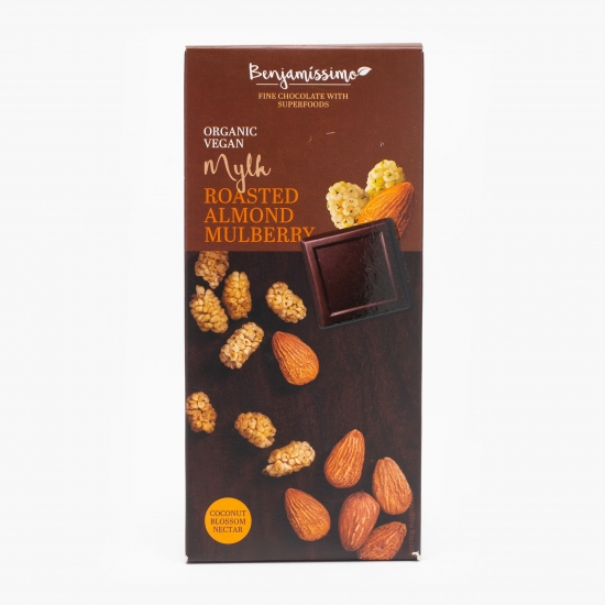 Ciocolată eco vegană cu migdale și dude 70g