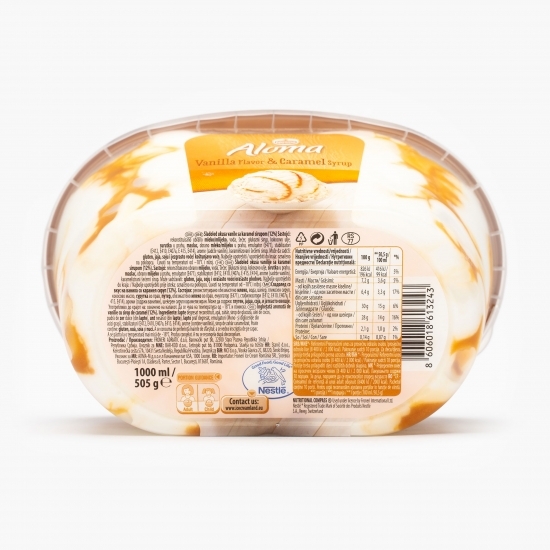 Înghețată de vanilie cu sirop de caramel 1000ml