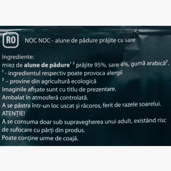 Alune de pădure eco prăjite, cu sare 100g
