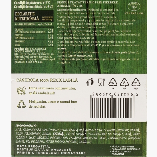 Ciorbă de fasole cu cimbru 350g