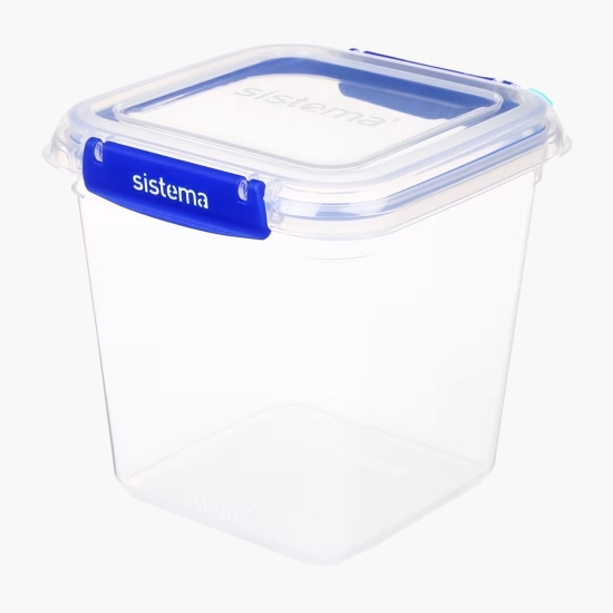 Cutie alimente pătrată cu capac Klip It Plus, 2.2l