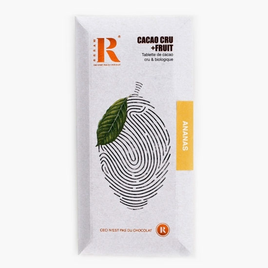 Tabletă de cacao crudă cu ananas și curmale eco 45g
