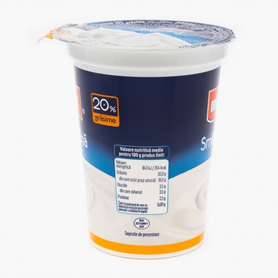 Smântână 20% grăsime 375g