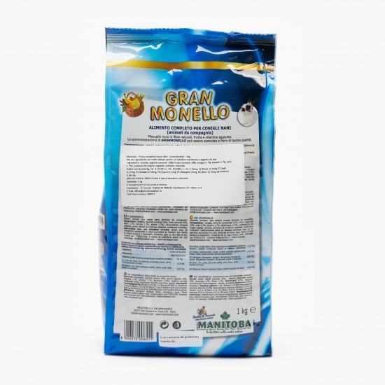 Hrană completă iepuri mici Gran Monello 1kg