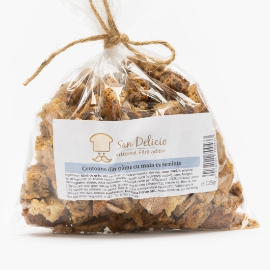 Crutoane din pâine cu maia cu semințe 125g
