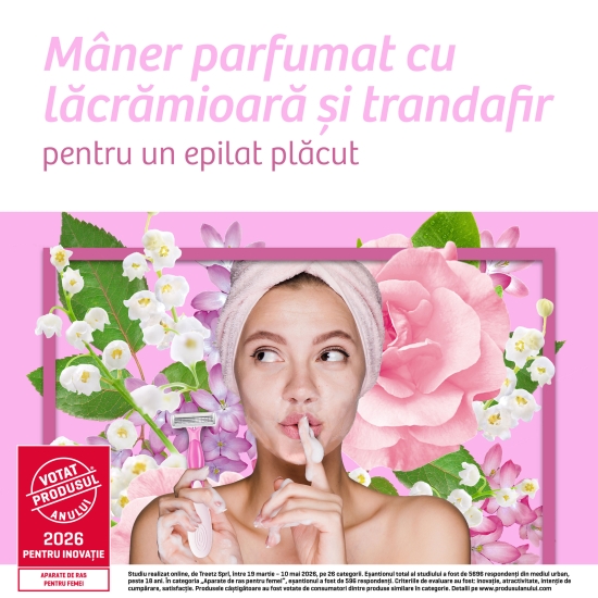 Aparat de ras pentru femei Soleil Escape Summer Blossom, 3 lame, 3 buc