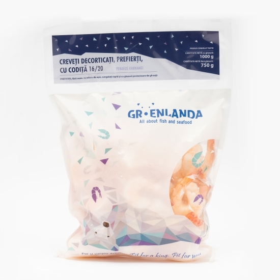 Creveți prefierți, decorticați, cu codiță, 1kg