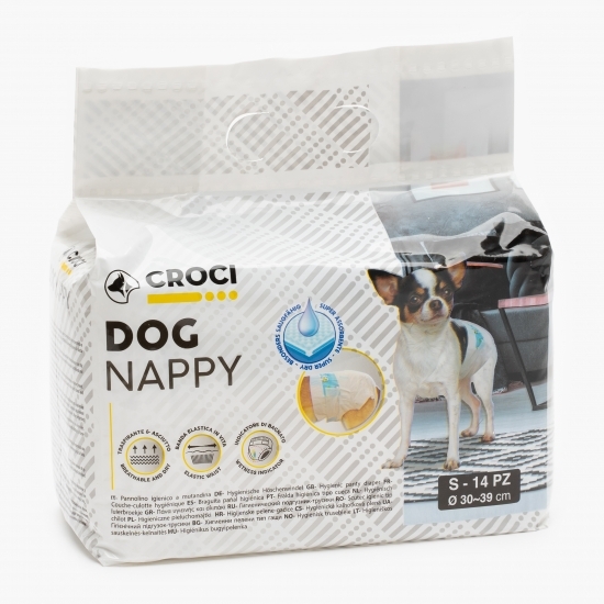 Scutece pentru câini 2-3kg, 23-25cm, 14 buc