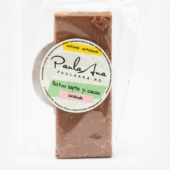 Baton lapte, cacao și arahide 100g
