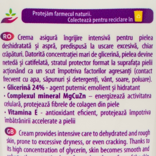 Cremă de mâini cu glicerină 150ml