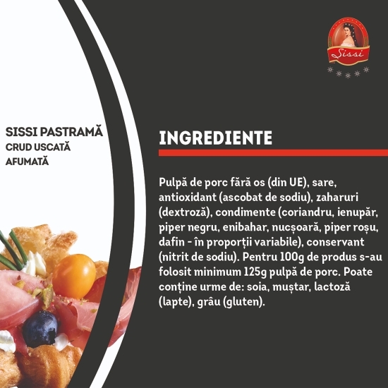 Pastramă crud-uscată, feliată 80g