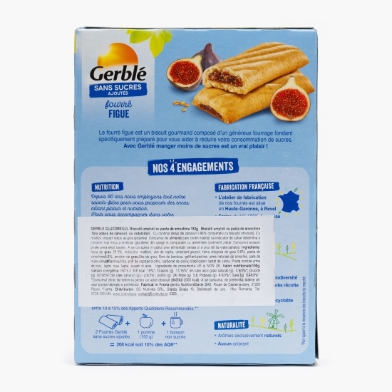 Biscuiți cu umplutură de smochine, fără zahăr, 180g