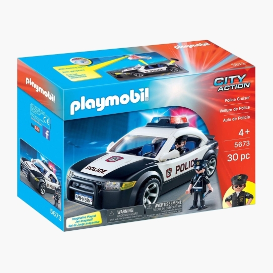 Set figurine - mașină de poliție, 3+ ani